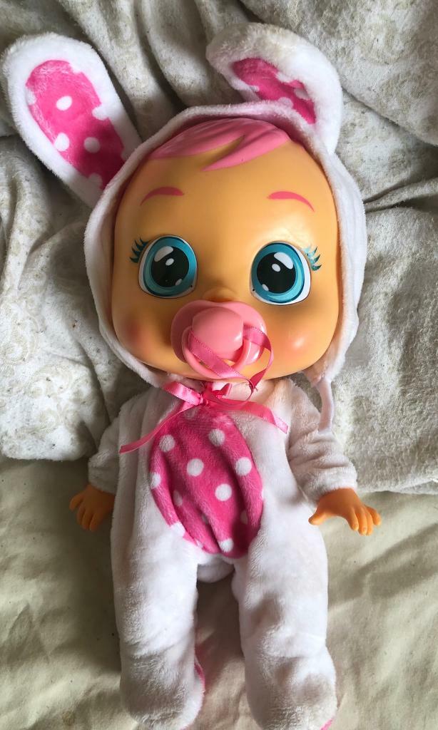 cry baby rabbit doll